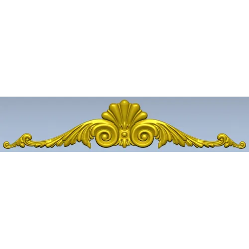 Baroque Shell & Scroll Cartouche STL for CNC