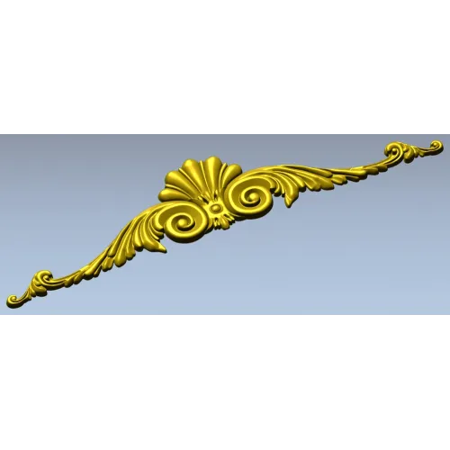 Baroque Shell & Scroll Cartouche STL for CNC
