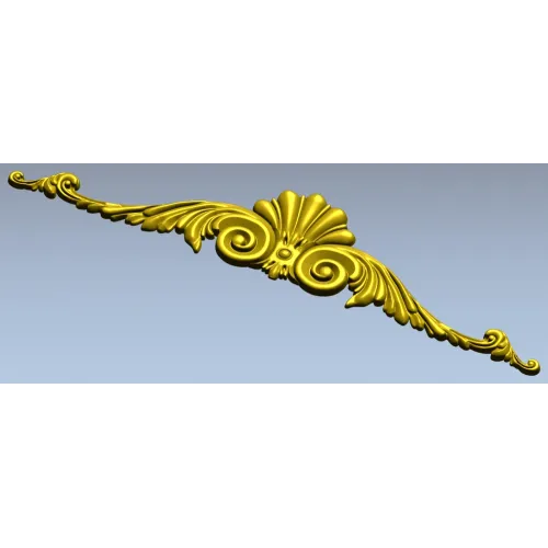 Baroque Shell & Scroll Cartouche STL for CNC