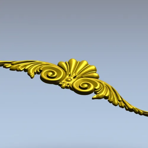 Baroque Shell & Scroll Cartouche STL for CNC