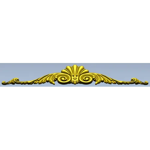 Baroque Shell & Scroll Cartouche STL for CNC