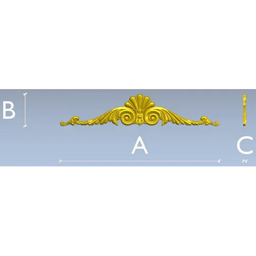 Baroque Shell & Scroll Cartouche STL for CNC