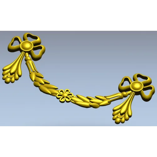 3D модель горизонтальной резной гирлянды в формате STL