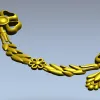 3D модель горизонтальной резной гирлянды в формате STL