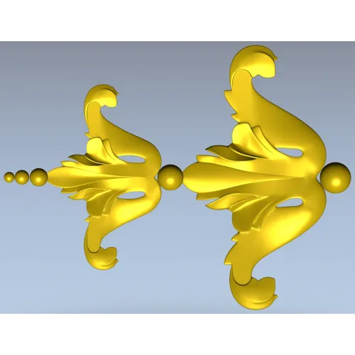 Baroque Acanthus Applique STL for CNC