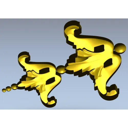Baroque Acanthus Applique STL for CNC