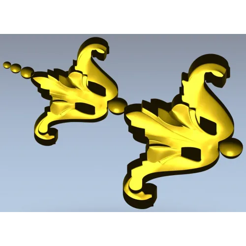 Baroque Acanthus Applique STL for CNC