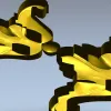 Baroque Acanthus Applique STL for CNC