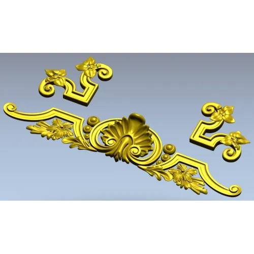 Рокайльный картуш "Раковина и акант" - 3D модель в формате STL для ЧПУ