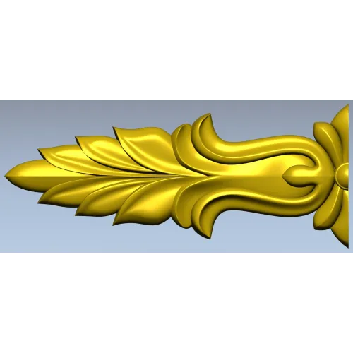 Baroque Acanthus Leaf Applique - STL 3D model for CNC