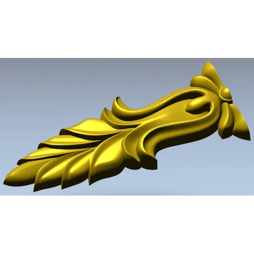 Baroque Acanthus Leaf Applique - STL 3D model for CNC