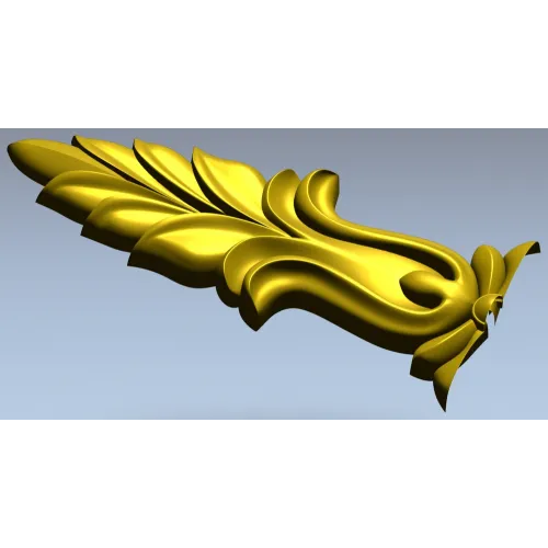 Baroque Acanthus Leaf Applique - STL 3D model for CNC