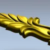Baroque Acanthus Leaf Applique - STL 3D model for CNC