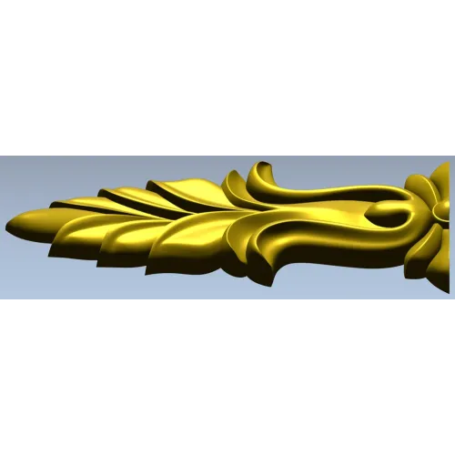 Baroque Acanthus Leaf Applique - STL 3D model for CNC
