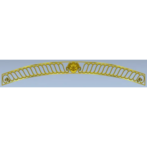 Curved Rosette Openwork Panel STL for CNC