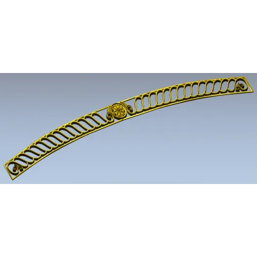 Curved Rosette Openwork Panel STL for CNC