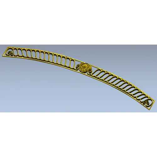 Curved Rosette Openwork Panel STL for CNC