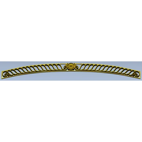 Curved Rosette Openwork Panel STL for CNC