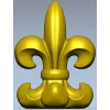 Королевская лилия - STL модель для ЧПУ, декоративный орнамент