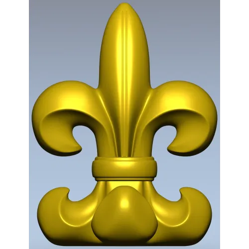 Королевская лилия - STL модель для ЧПУ, декоративный орнамент