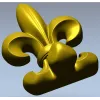 Королевская лилия - STL модель для ЧПУ, декоративный орнамент