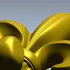 Королевская лилия - STL модель для ЧПУ, декоративный орнамент