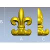 Королевская лилия - STL модель для ЧПУ, декоративный орнамент