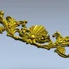 Baroque Seashell Crest - STL 3D Model for CNC