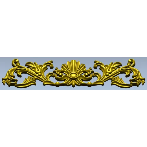 Baroque Seashell Crest - STL 3D Model for CNC