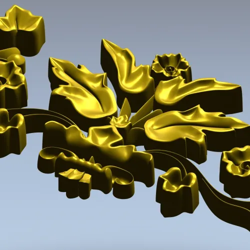 Флорентийская ветвь - 3D модель STL для ЧПУ, декоративная накладка