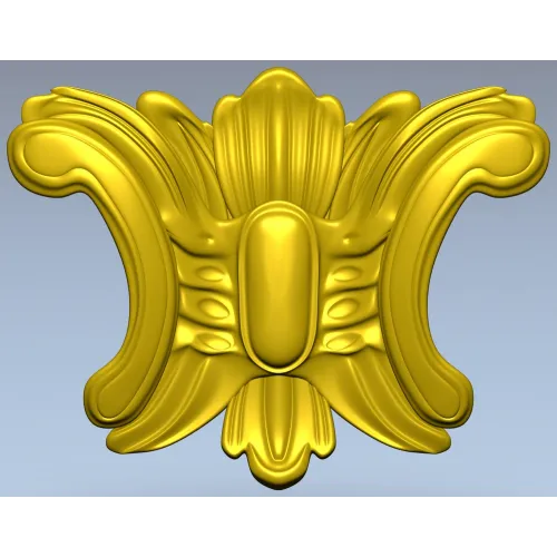 Rococo Acanthus Cartouche STL for CNC