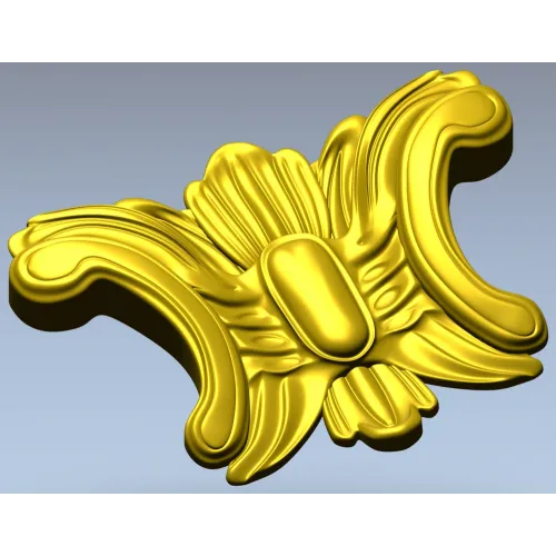 Rococo Acanthus Cartouche STL for CNC