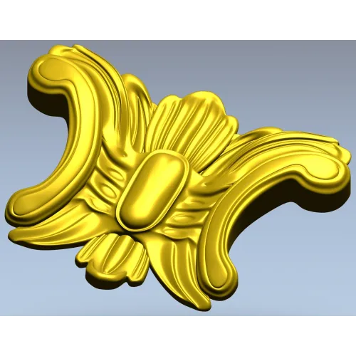 Rococo Acanthus Cartouche STL for CNC