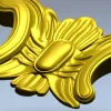 Rococo Acanthus Cartouche STL for CNC