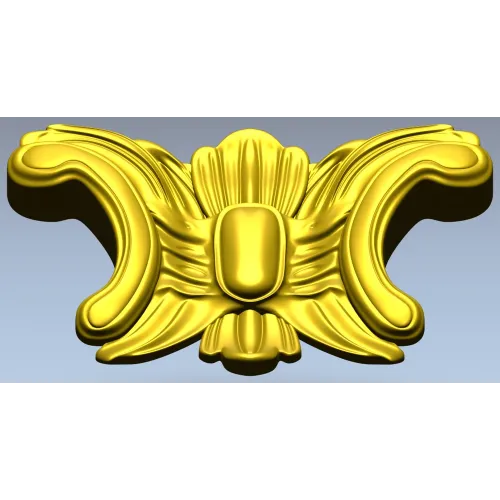 Rococo Acanthus Cartouche STL for CNC