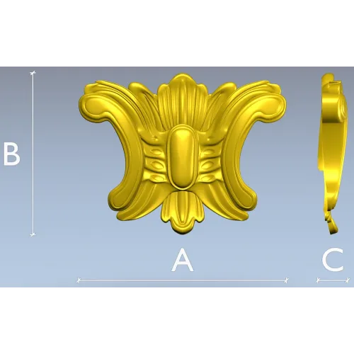 Rococo Acanthus Cartouche STL for CNC