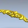 Acanthus scroll STL model for CNC - decorative cartouche 3D model