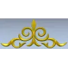 Ornamental Fleur Cartouche STL - 3D model for CNC carving