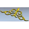 Ornamental Fleur Cartouche STL - 3D model for CNC carving