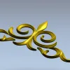 Ornamental Fleur Cartouche STL - 3D model for CNC carving