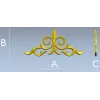 Ornamental Fleur Cartouche STL - 3D model for CNC carving