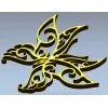 Ажурная листовая розетка - stl модель для ЧПУ