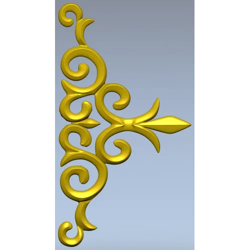 Acanthus Corner Ornament - STL 3D Model for CNC