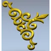 Acanthus Corner Ornament - STL 3D Model for CNC