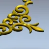Acanthus Corner Ornament - STL 3D Model for CNC