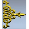 Acanthus Corner Ornament - STL 3D Model for CNC