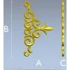 Acanthus Corner Ornament - STL 3D Model for CNC