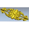 Baroque Floral Applique - detailed STL 3D model for CNC