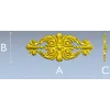 Baroque Floral Applique - detailed STL 3D model for CNC