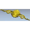 Декоративный картуш с раковиной - 3D модель STL для ЧПУ
